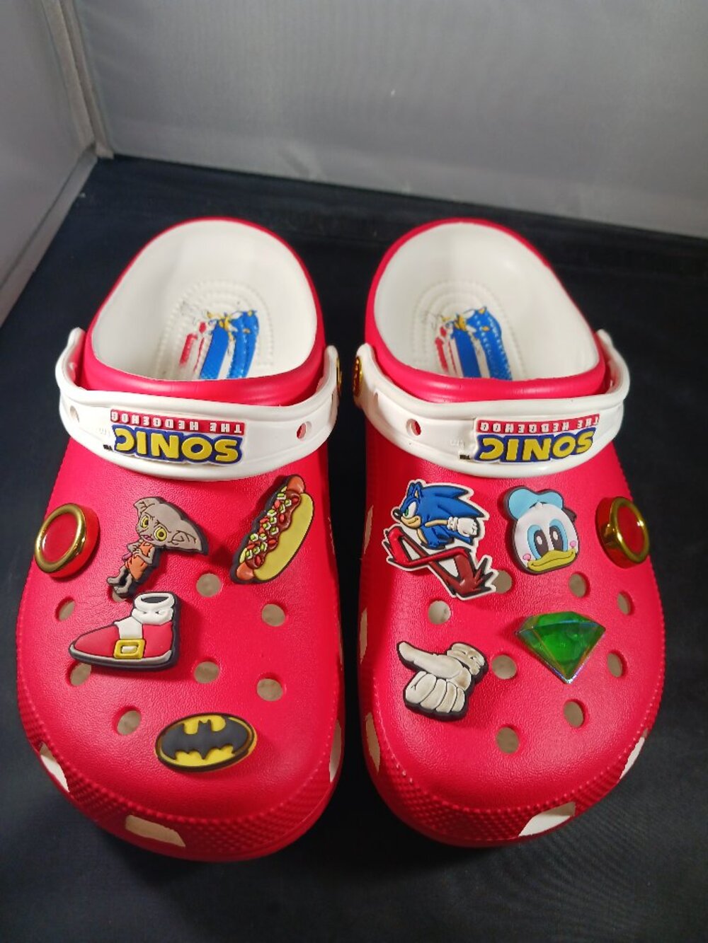 Sega Sonic the Hedgehog Crocs Red White Women’s 8 Men’s 6